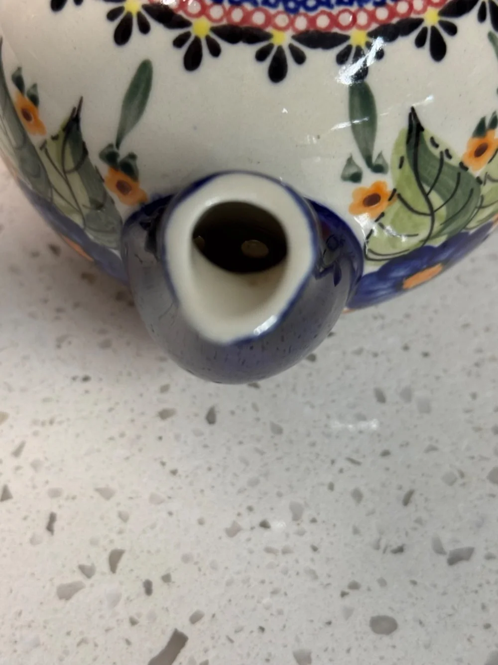 Unikat Hand Painted Polish Pottery Teapot